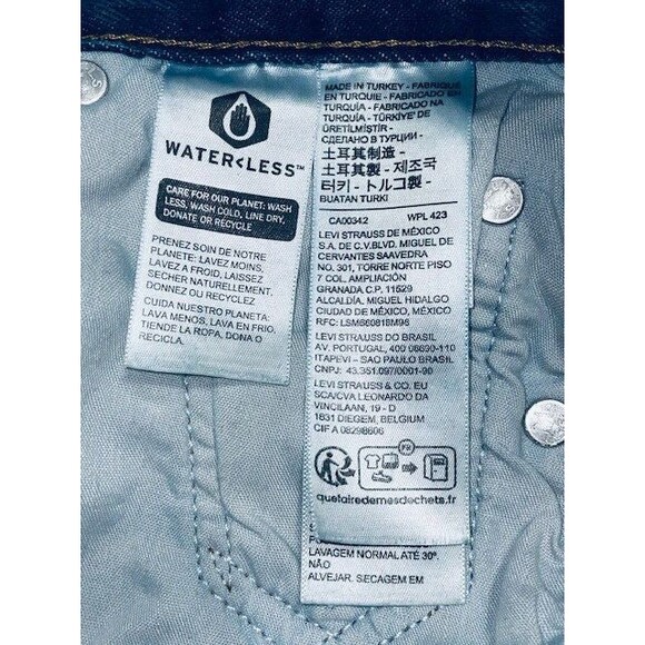 Levis 501 Jeans Womens 24x30 Fits 27x30 Blue Premium Button Fly Distressed Big E - Picture 13 of 16